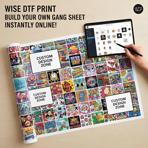 DTF Gang Sheet Printing, A4, A3 & Per Metre | Upload Or Design Online