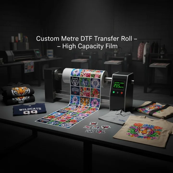 Custom Metre DTF Transfer Roll in the UK
