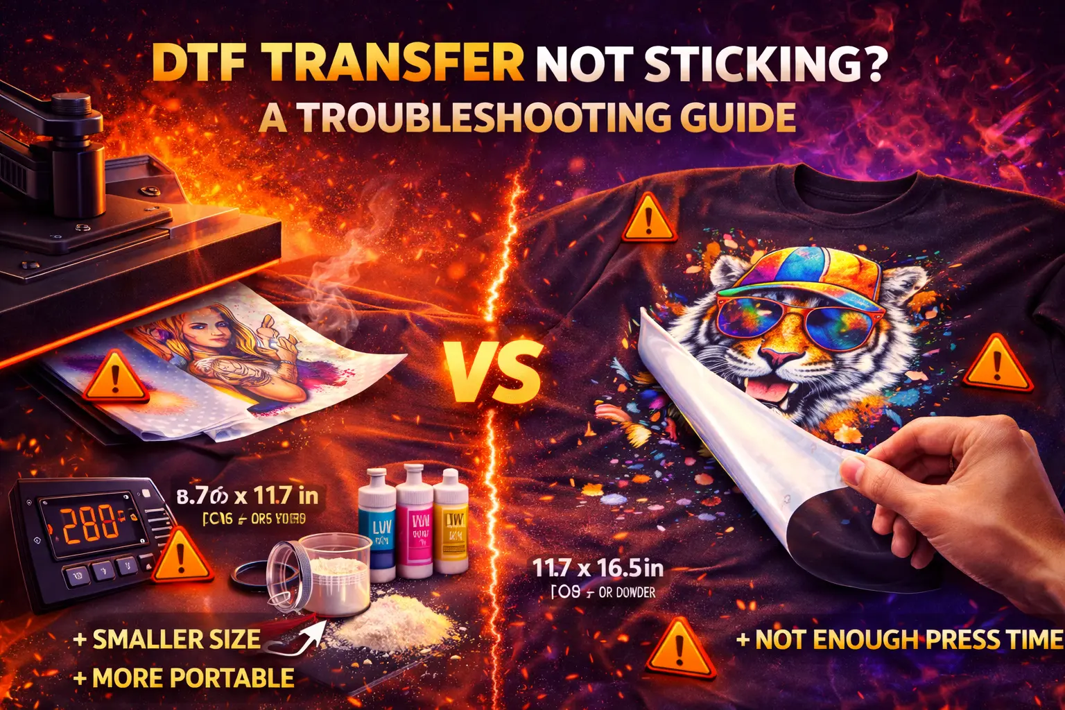 DTF Transfer Prints Not Sticking