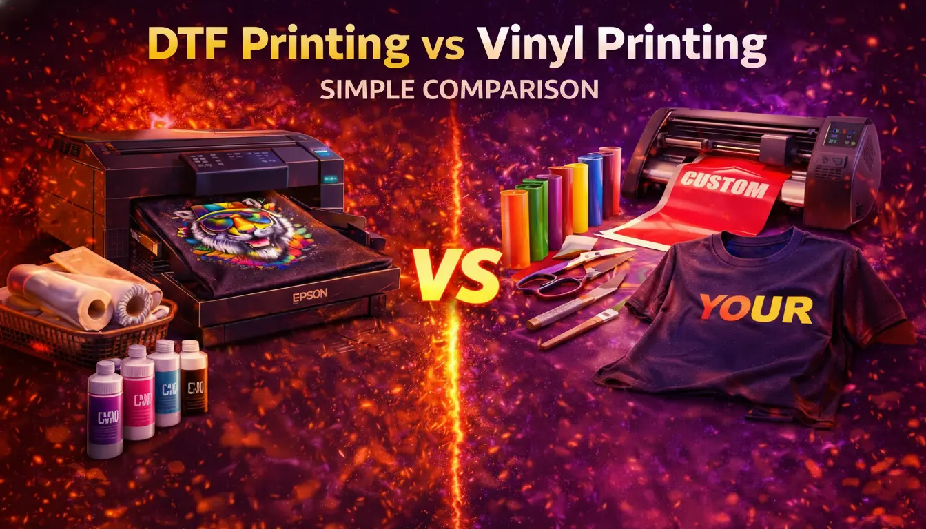 DTF Printing vs Vinyl Printing