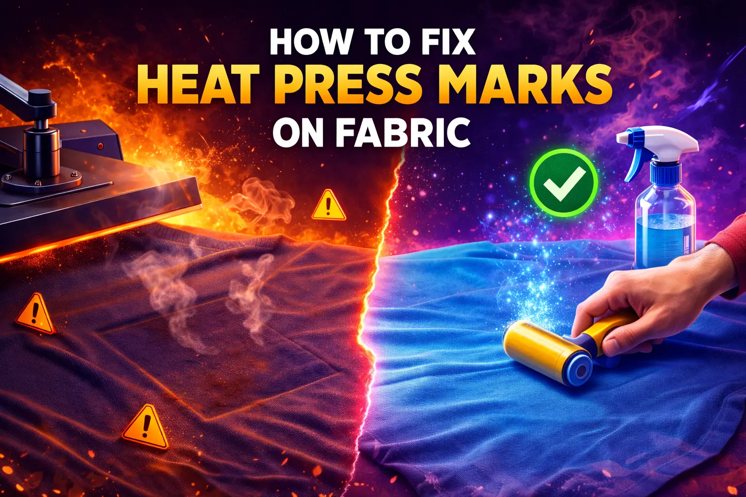 Fix Heat Press Marks on Fabric