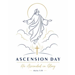 Ascension Day Minimal Line Art DTF Transfer