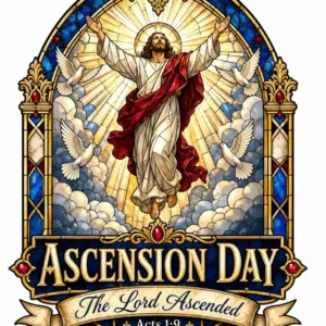 Ascension Day Stained Glass DTF Transfer