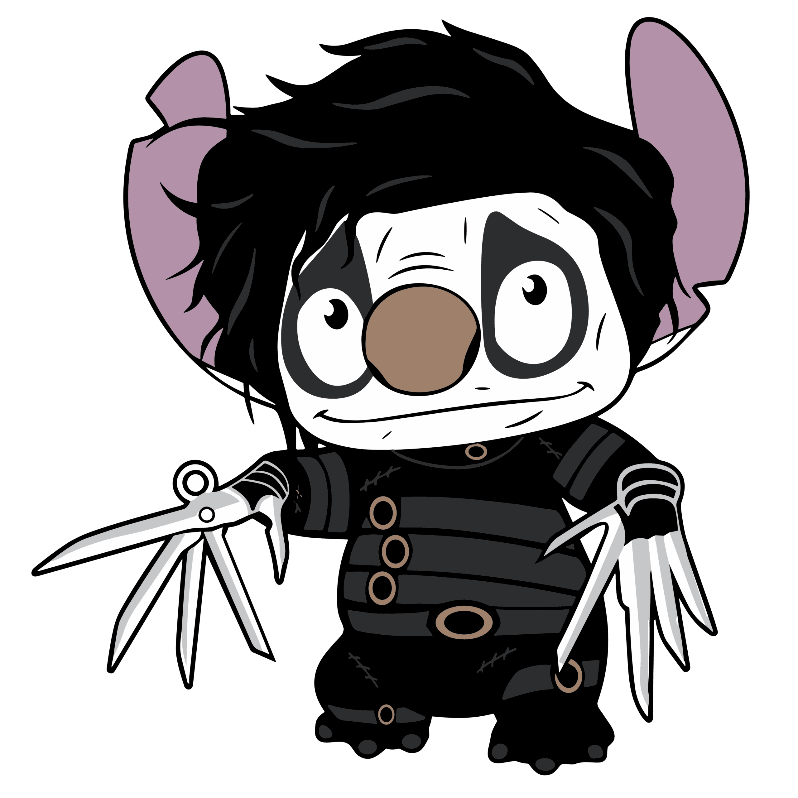 Spooky Scissor Hands Monster DTF Transfer – Ready to Press Design