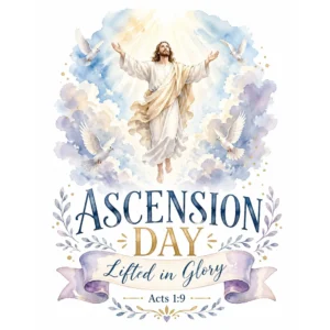 Ascension Day Watercolor DTF Transfer
