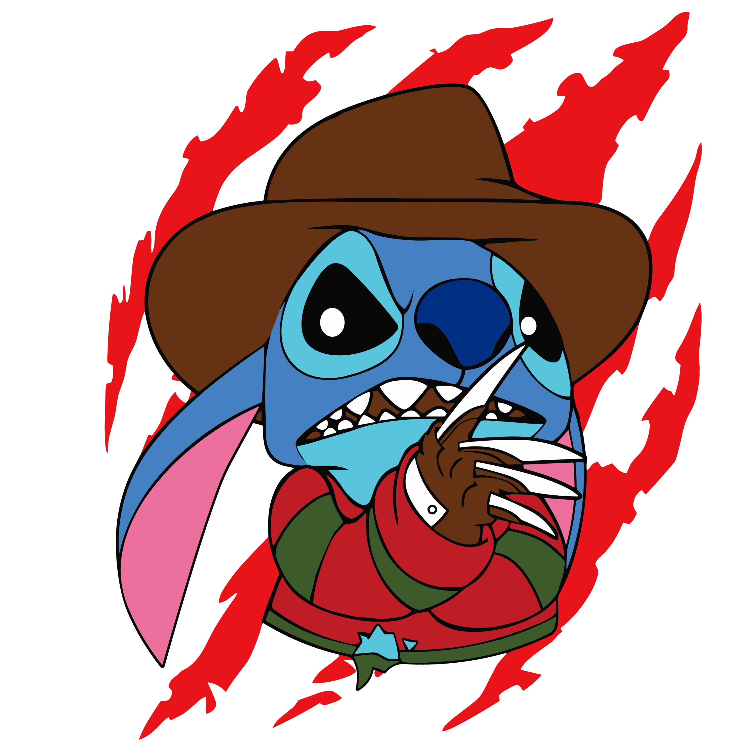 Horror Claw Blade Monster DTF Transfer – Sharp Dark Print