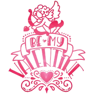 Be My Valentine Cupid Heart DTF Transfer