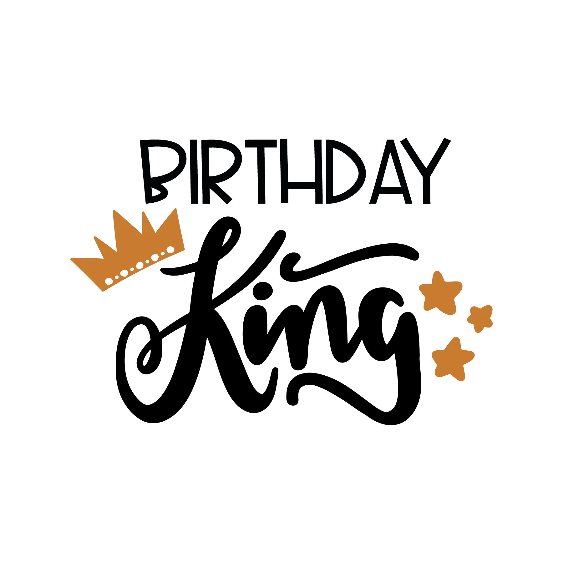 Birthday King DTF Transfer - Funny Royal Birthday Party Design 1 Birthday King DTF Transfer