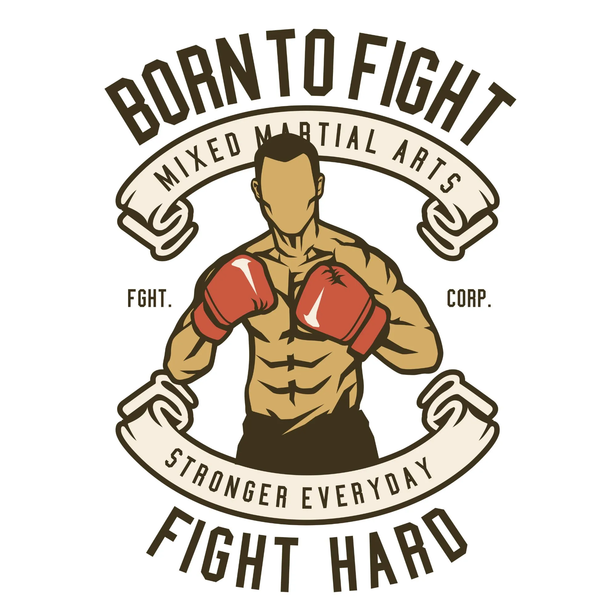 Born to Fight DTF Transfer - MMA Fighter Design 1 Born to Fight DTF Transfer