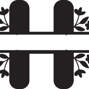 Floral Split Letter H DTF Transfer