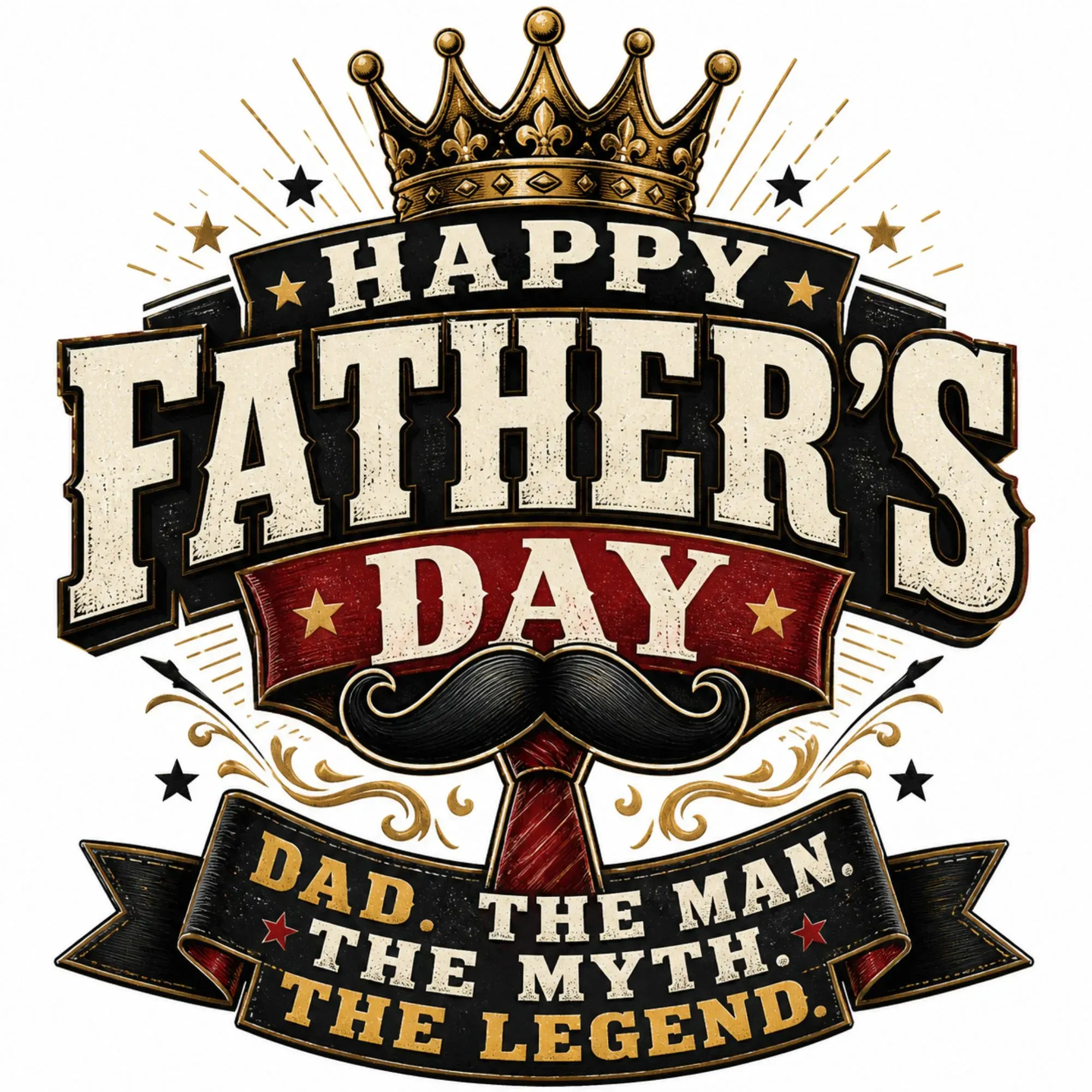 Happy Father’s Day Legend DTF Transfer – Dad The Man Myth Print 1 Happy Father’s Day Legend DTF Transfer