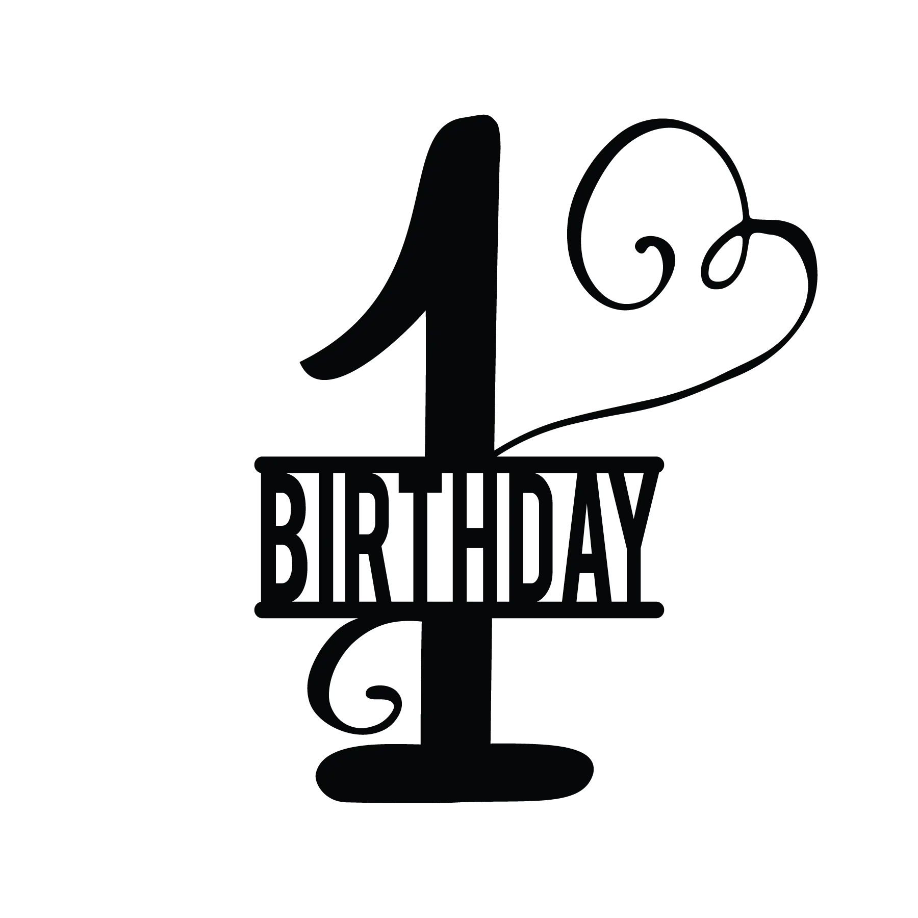 Minimal 1st Birthday Typography DTF Transfer - Ready to Press 1 Minimal 1st Birthday Typography DTF Transfer