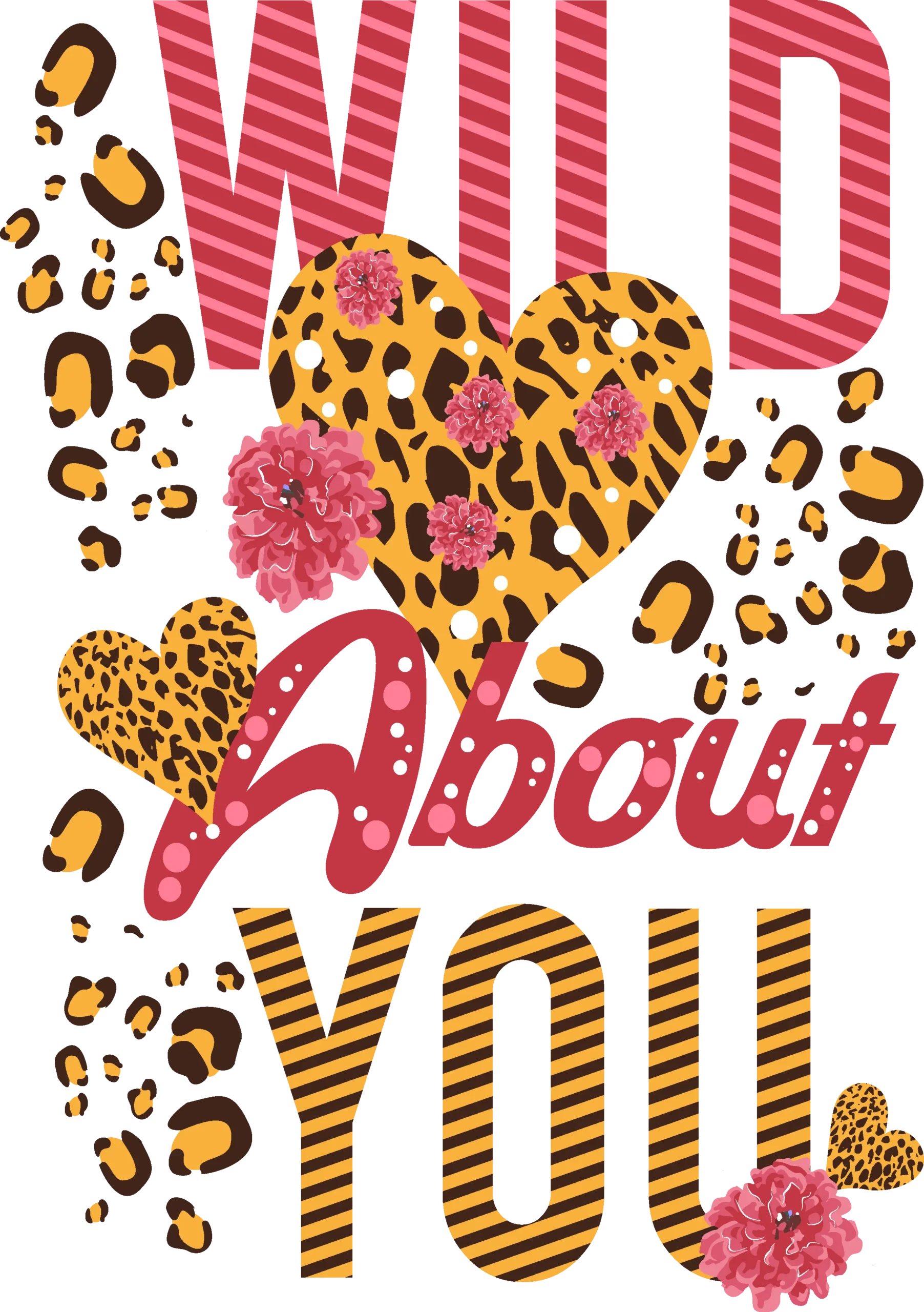 Wild About You DTF Transfer - Leopard Heart Design 1 Wild About You DTF Transfer