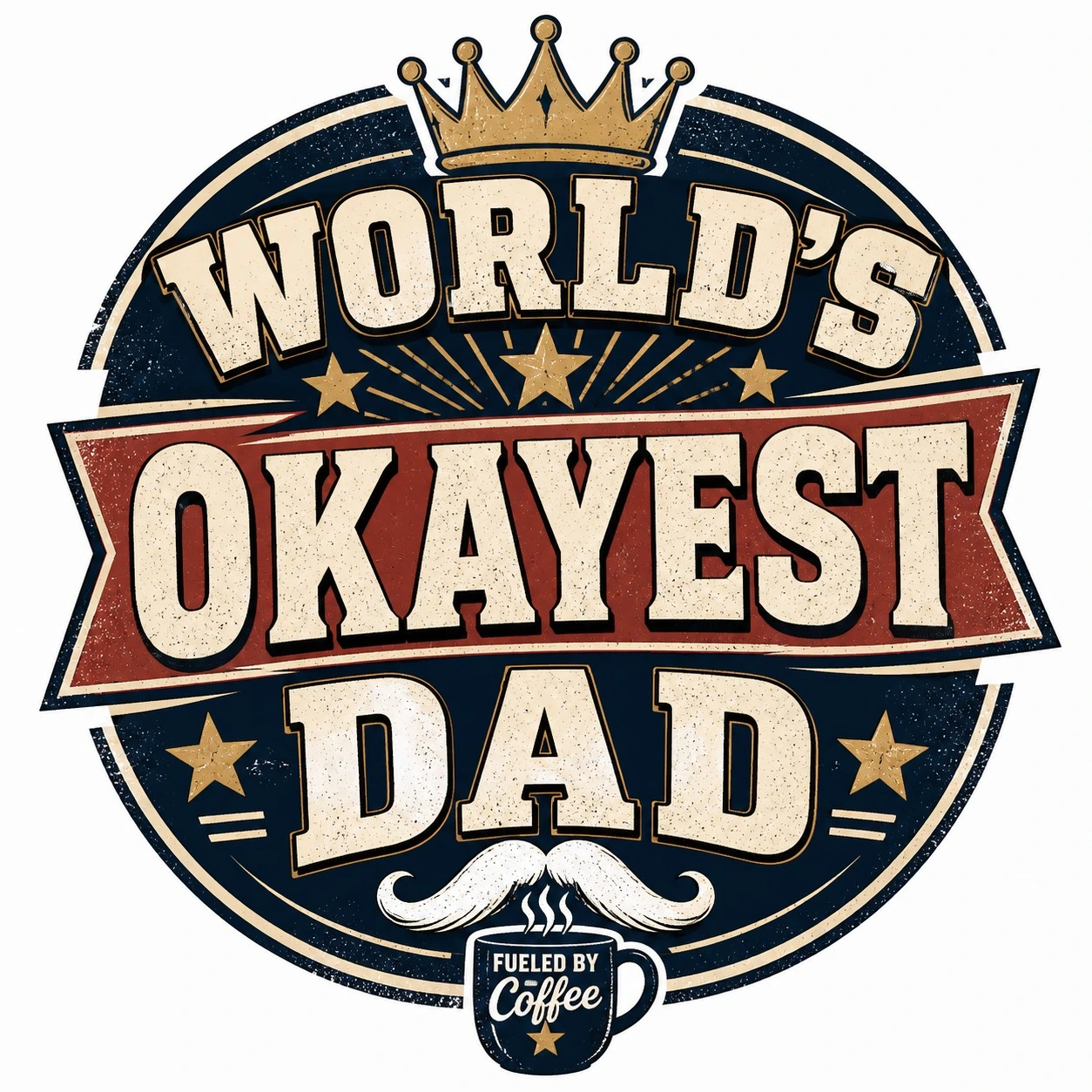 World’s Okayest Dad DTF Transfer – Ready to Press Print 1 World’s Okayest Dad DTF Transfer