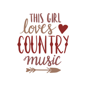 This Girl Loves Country Music DTF Transfer
