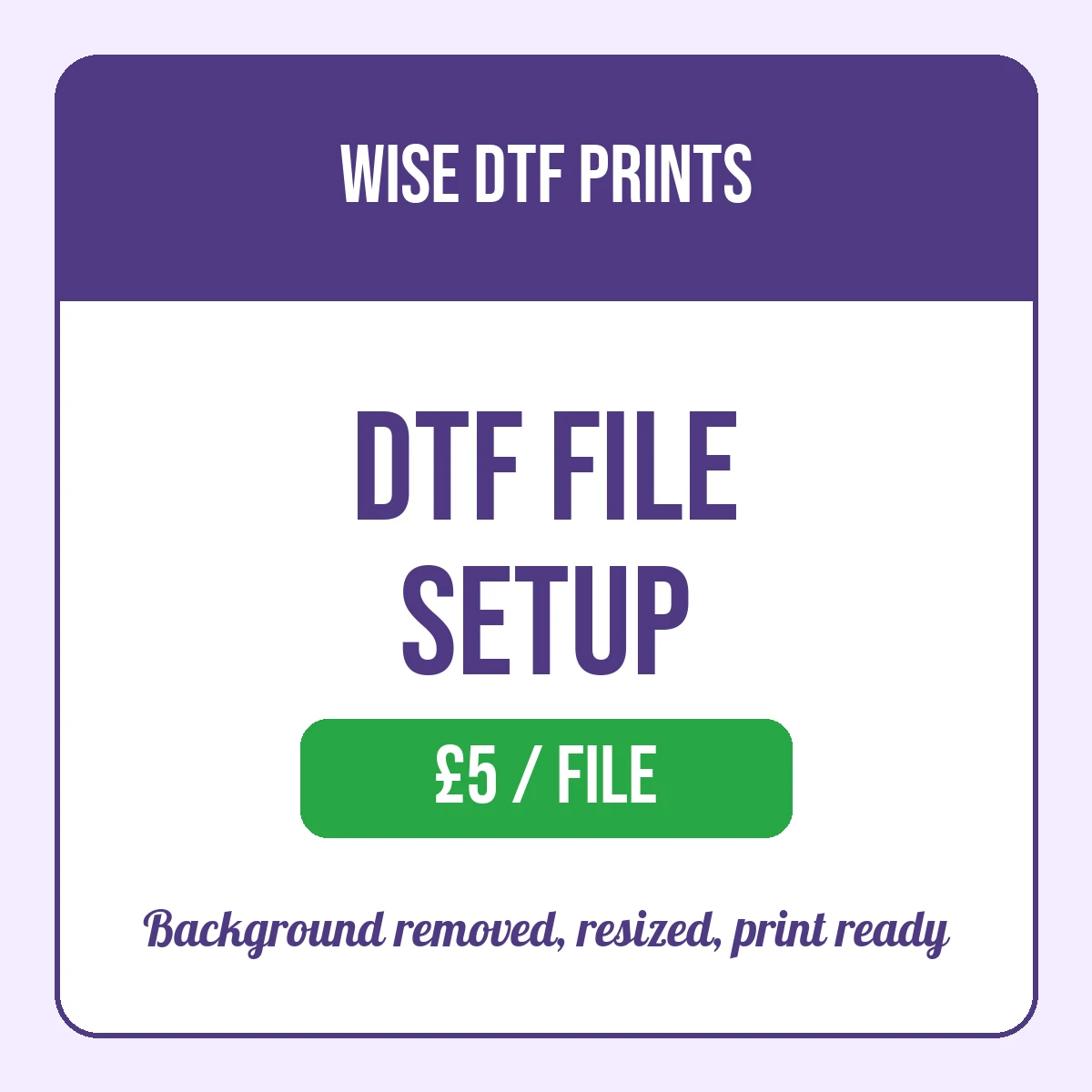 DTF File Setup Service, Artwork Fixed For Print